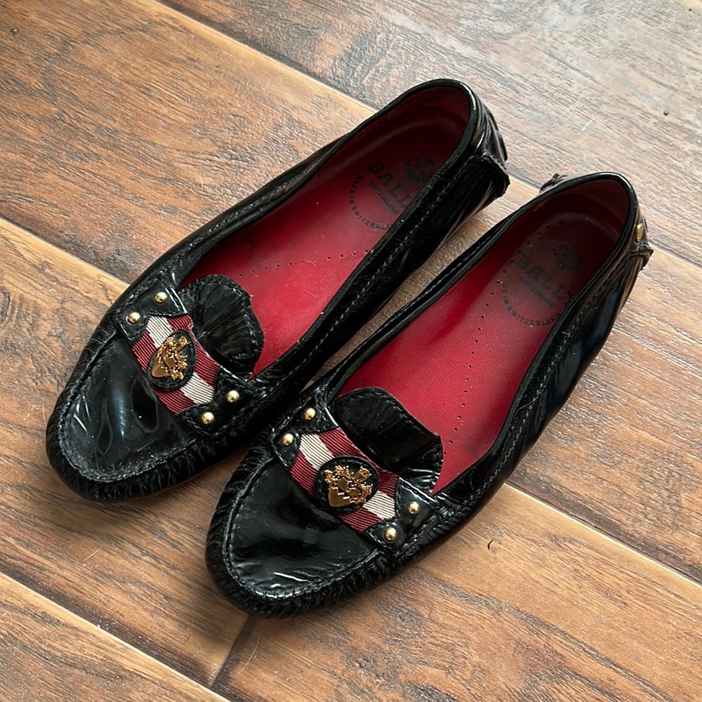 Women’s Bally Soft Leather Flats Black 8.5 Medium